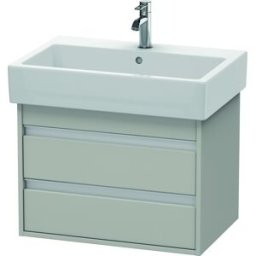 Ketho Duravit vasque KT662400707 65 x 44 cm, gris béton mat, 2 tiroirs, suspendu