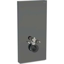 Geberit Monolith WC compact module 131022JK5 Hauteur 101cm, façade verre lave, côté aluminium chrome noir