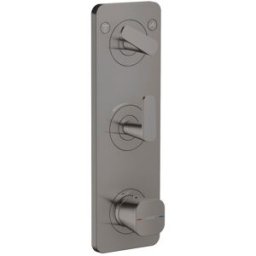 Module thermostatique hansgrohe 380/120 UP FS 49700330 encastré, 2 sorties, chrome noir poli