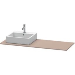 Duravit console XSquare XS060GL4343 140x55cm, avec découpe 2000 , gauche, basalte mat
