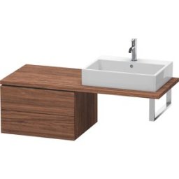 Duravit L-Cube meuble bas LC583802121 62 x 54,7 cm, noyer foncé, pour console, 2 tiroirs