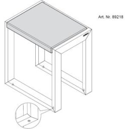 Hoesch tabouret de Hoesch 89218 teck, 41x31x45,6cm