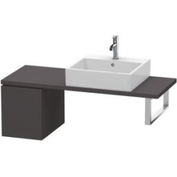 Duravit L-Cube meuble bas LC582008080 32 x 47,7 cm, graphite super mat, pour console, 2000 coulissant