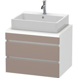 Duravit DuraStyle vasque DS531604318 70 x 54,8 cm, basalte mat / blanc mat, pour console, 2 tiroirs