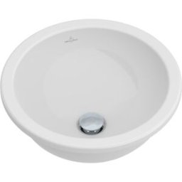 Villeroy und Boch Vasque à encastrer Villeroy et Boch LOOP & FRIENDS 614045R1 Ø 45 cm, blanc C-plus, sans plage de robinetterie, avec trop-plein