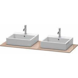 Duravit XSquare console XS063GB8686 140x55cm, avec deux découpes, cappuccino brillant