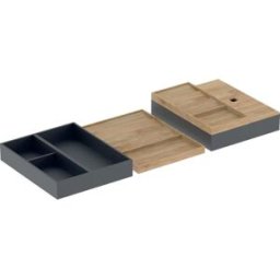 Ensemble d'inserts de tiroir Geberit pour meuble sous-vasque 502351001, largeur 90 cm, pour tiroir supérieur, bambou