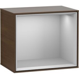 Villeroy und Boch Villeroy et Boch module d' Finion G580GJGN 41.8x35.6x27cm, Emotion, étagère gris clair, placage noyer