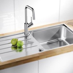 Blanco xl 6 s-if évier 523035 100 x 50 cm, Inox , réversible, vidange à télécommande avec commande rotative