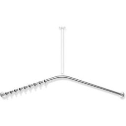 Hewi System 900 rideaux match0 900.34.10140 887 x 887 mm, 18 anneaux de rideau, Inox chrome