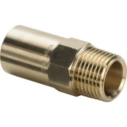 Viega Pièce d'insertion Sanpress 115418 15 mm x R 2000 / 2, bronze ou bronze au silicium, polygone, extrémité d'insertion