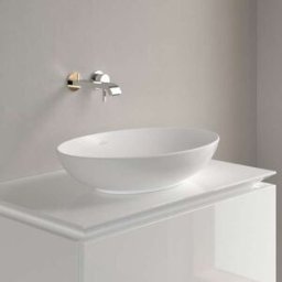 Villeroy und Boch Vasque à poser Villeroy et Boch Loop & Friends 4A4700RW 56x38 cm, ovale, sans plage de robinetterie, avec trop-plein, Stone White CeramicPlus