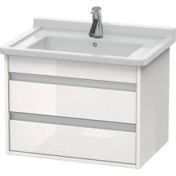 Ketho Duravit vasque KT664302222 65 x 45,5 cm, blanc brillant, 2 tiroirs, suspendu