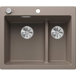 Blanco Pleon 6 Évier Silgranit 523703 61,5 x 51 cm, tartufo, réversible, télécommande de vidange avec commande rotative