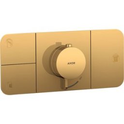 Hansgrohe Axor One set de finition 45713990 module thermostatique encastré, 3 consommateurs, optique or poli