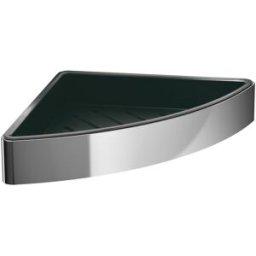 Emco Loft panier éponge d'angle 054500503 chromé /noir, largeur 179mm, avec insert en plastique