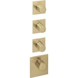 kit de garniture Herzbach Design iX PVD 2000 .41 Laiton Acier, pour module thermostatique Universal