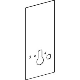 Panneau avant Geberit 242663SI1 114cm, verre blanc , pour module sanitaire Monolith