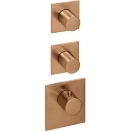 kit de garniture Herzbach Design iX PVD 2000 .39 Cuivre Acier, pour module thermostatique Universal