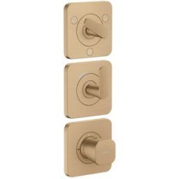 Hansgrohe Axor Citterio C module thermostat 380/120, 49711140 coupe cubique, bronze brossé, encastré, avec rosaces
