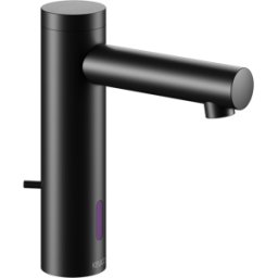Keuco Ixmo mitigeur de lavabo électronique 59511371100 noir mat, fonctionnement sur batterie, projection 124mm