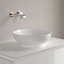 Villeroy und Boch Vasque à poser Villeroy et Boch Loop & Friends 4A4500R1 Ø38 cm, sans plage de robinetterie, CeramicPlus Blanc Alpin, avec trop-plein