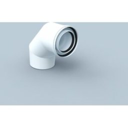 Bertrams Polyline LAS Bogen 41BG87-80 87 °, intérieur, blanc, DN 80 / 125