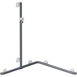 Hewi System 800 K main courante de douche 950.35.3309192 1110mm, support de douche, supports et Rosetten signal blanc, gris anthracite