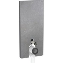 Geberit Monolith module de toilettes au sol 131233005 hauteur 114cm, façade aspect ardoise, côté aluminium chrome noir