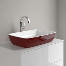 Villeroy und Boch Vasque à poser Villeroy et Boch Artis 417258BCS9 58x38cm, sans plage de robinetterie, sans trop-plein, Bordeaux