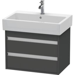 Ketho Duravit vasque KT662404949 65 x 44 cm, graphite mat, 2 tiroirs, suspendu