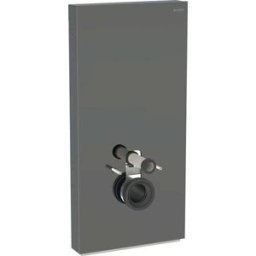 Geberit Monolith WC compact module 131222JK5 Hauteur 101cm, façade verre lave, côté aluminium chrome noir