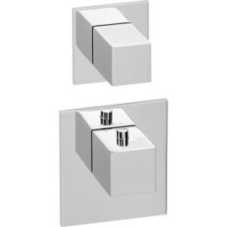 Herzbach Logic XL Herzbach Universal module thermostat Universal , 2 tableau de bord carré, chrome