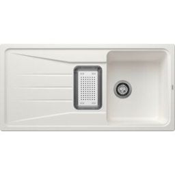 Blanco Sona 6 S évier 519683 100 x 50 cm, PuraDur blanc, réversible, avec cuve, sans télécommande de vidange