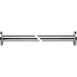 ASW série 1000 tringle à rideau de douche 103505 1000 mm, d= 25mm, design droit, laiton chromé