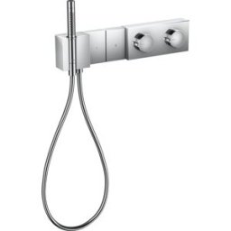 module thermostat hansgrohe Axor Edge 46701000 chrome, taille diamant, dissimulé, 2x consommateurs