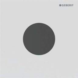 Commande de chasse d'eau pour urinoir Geberit Type 40 116024JT1 électronique, fonctionnement sur secteur, ronde, revêtement blanc mat / facile à nettoyer
