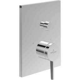 Villeroy und Boch Set de finition Villeroy et Boch Conum TVT12700100061 mitigeur bain encastré monocommande, avec inverseur, montage mural, chromé