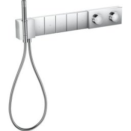 Hansgrohe Axor Edge kit de finition 46731000 module thermostatique encastré, 5 consommateurs, taille diamant, chromé