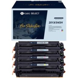 G&G; Toner remplace Canon, HP 201X, 045H compatible noir, cyan, magenta, jaune GS-H201X-4P