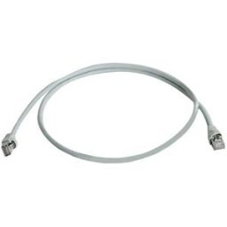 Telegärtner 100008175 RJ45 Câble réseau, câble patch CAT 5e S/FTP 0.50 m gris ignifuge, avec cliquet dencastrement 0.5 m