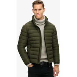 Superdry Homme Doudoune Matelassée Imprimée Fuji Vert Taille: M