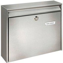Burg Wächter 20200 BORKUM 3877 NI Boîte aux lettres acier inoxydable argent avec serrure à clé