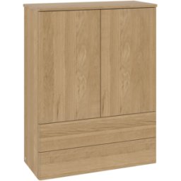 Villeroy und Boch Buffet haut Villeroy & Boch Antao L47000HN avec éclairage, 2 portes, 814 x 1039 x 356 mm, façade lisse, chêne miel / chêne miel