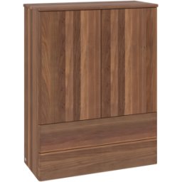 Villeroy und Boch Buffet haut Villeroy & Boch Antao L47000HM avec éclairage, 2 portes, 814 x 1039 x 356 mm, façade lisse, finition Noyer chaud / Noyer chaud