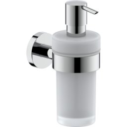 Distributeur de savon liquide Bravat Varuna 778810, finition satinée, chromé, à coller ou à visser