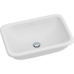 Villeroy und Boch Villeroy & Boch LOOP & FRIENDS Lavabo encastré 614520R1 67,5 x 45 cm, blanc C-plus, sans plage de robinetterie, avec trop-plein