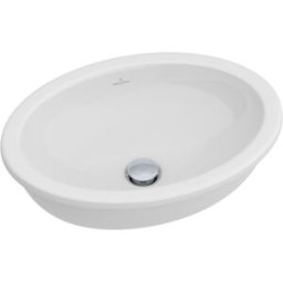 Villeroy und Boch Vasque à encastrer Villeroy & Boch Loop & Friends 615520R1 57 x 41 cm, blanc Alpin CeramicPlus, sans plage de robinetterie, avec trop-plein