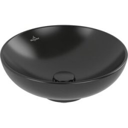Villeroy und Boch Vasque à poser Villeroy & Boch Loop & friends 4A4601S5 Ø 42 cm, sans plage de robinetterie, sans trop-plein, ébène C-plus