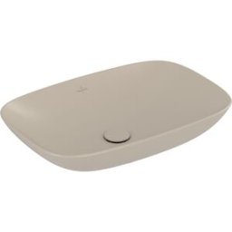 Villeroy und Boch Vasque à poser Villeroy & Boch Loop & friends 4A5000AM 62x42cm, sans plage de robinetterie, avec trop-plein, finition amande CeramicPlus